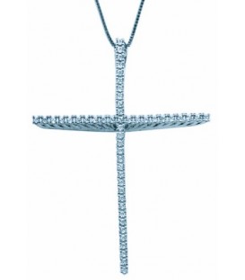 Cross for women whitegold with zircon