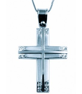 Cross for women whitegold with zircon