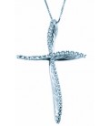 Cross for women whitegold with zircon