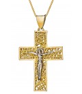 Cross for men whitegold and gold