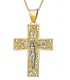 Cross for men whitegold and gold