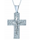 Cross for women whitegold with zircon