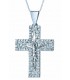 Cross for women whitegold with zircon