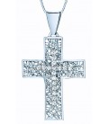 Cross for women whitegold with zircon