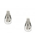 Earring whitegold with zircon