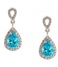 Earring whitegold with zircon