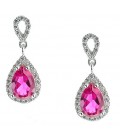 Earring whitegold with zircon