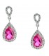 Earring whitegold with zircon