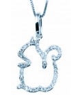 Pendant whitegold with diamond