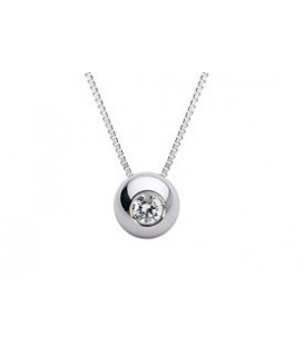 Pendant whitegold with diamond