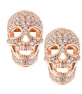 Earring silver skull