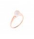 Δαχτυλίδι κλασικό με μαργαριτάρι από ροζ χρυσό