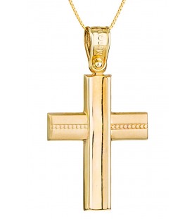 Ανδρικός βαπτιστικός σταυρός χρυσός