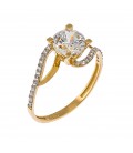 Ring whitegold with zircon