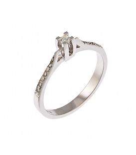 Ring whitegold with diamond