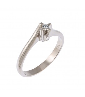 Ring whitegold with diamond