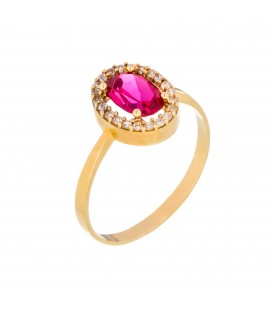 Δαχτυλίδι με Οβάλ Ροζέτα από χρυσό