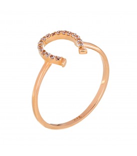 Δαχτυλίδι πέταλο από ροζ χρυσό