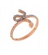 Δαχτυλίδι φίδι από ροζ χρυσό