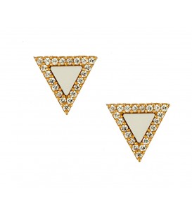 Σκουλαρίκια με τρίγωνα από ροζ χρυσό